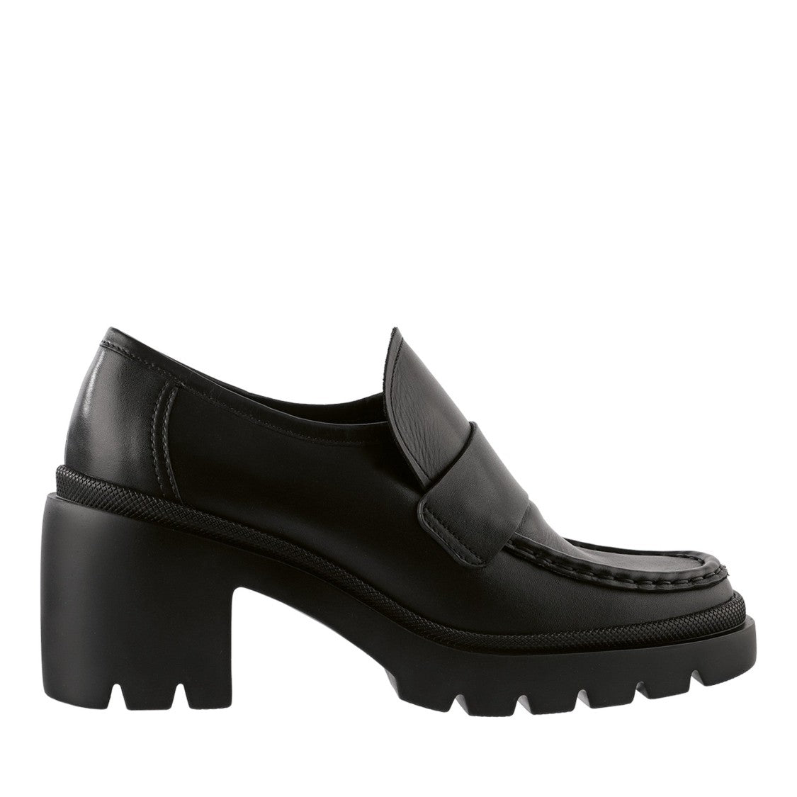 Högl Black Bonnie Leather Chunky Heel Loafers