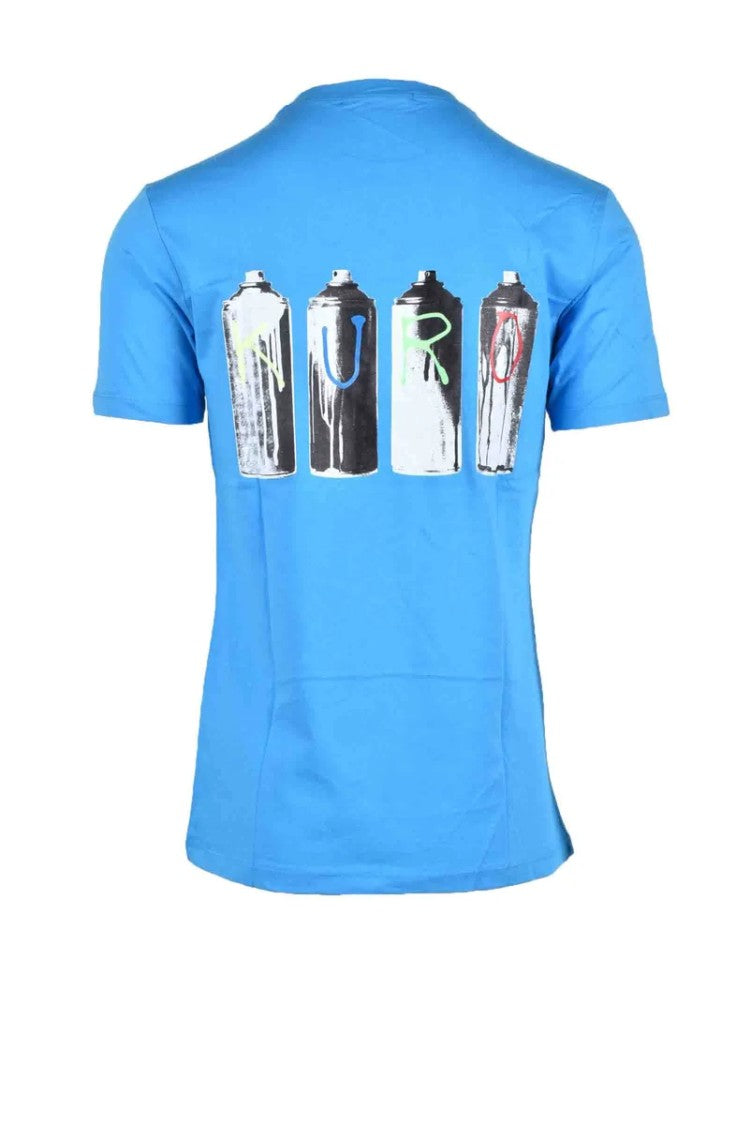 Takeshy Kurosawa Turquoise Graphic Cotton T-Shirt