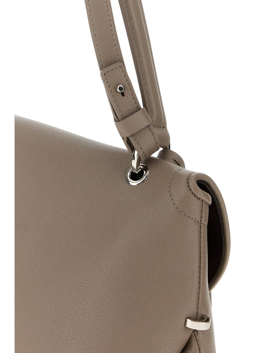 Salvatore Ferragamo Sh M Minimalist Silver Hardware Calf Leather Shoulder Bag