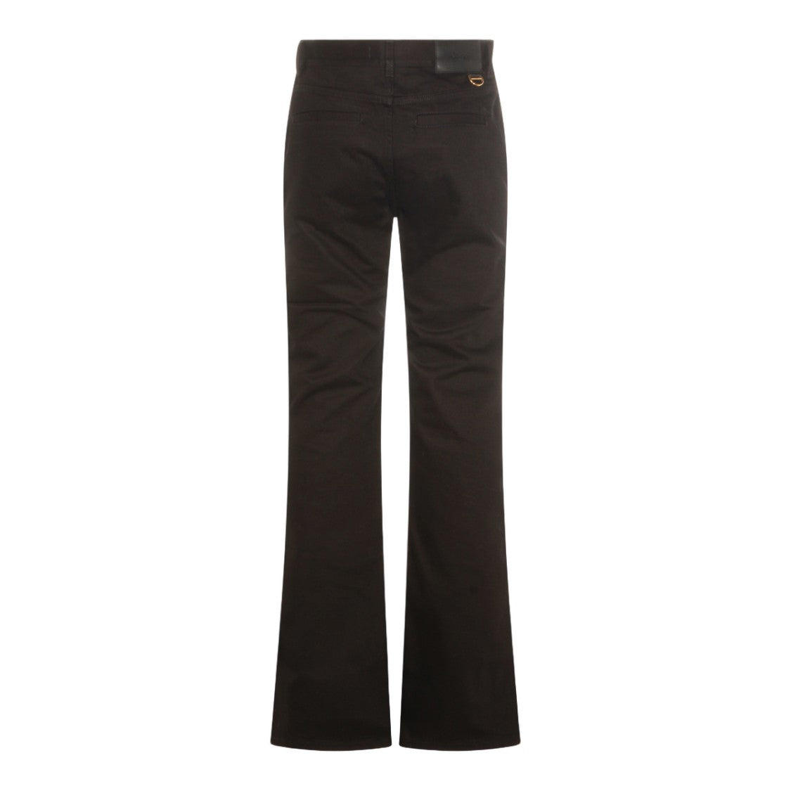 Chloé High-Waisted Flared Black Jeans With Gold Accents