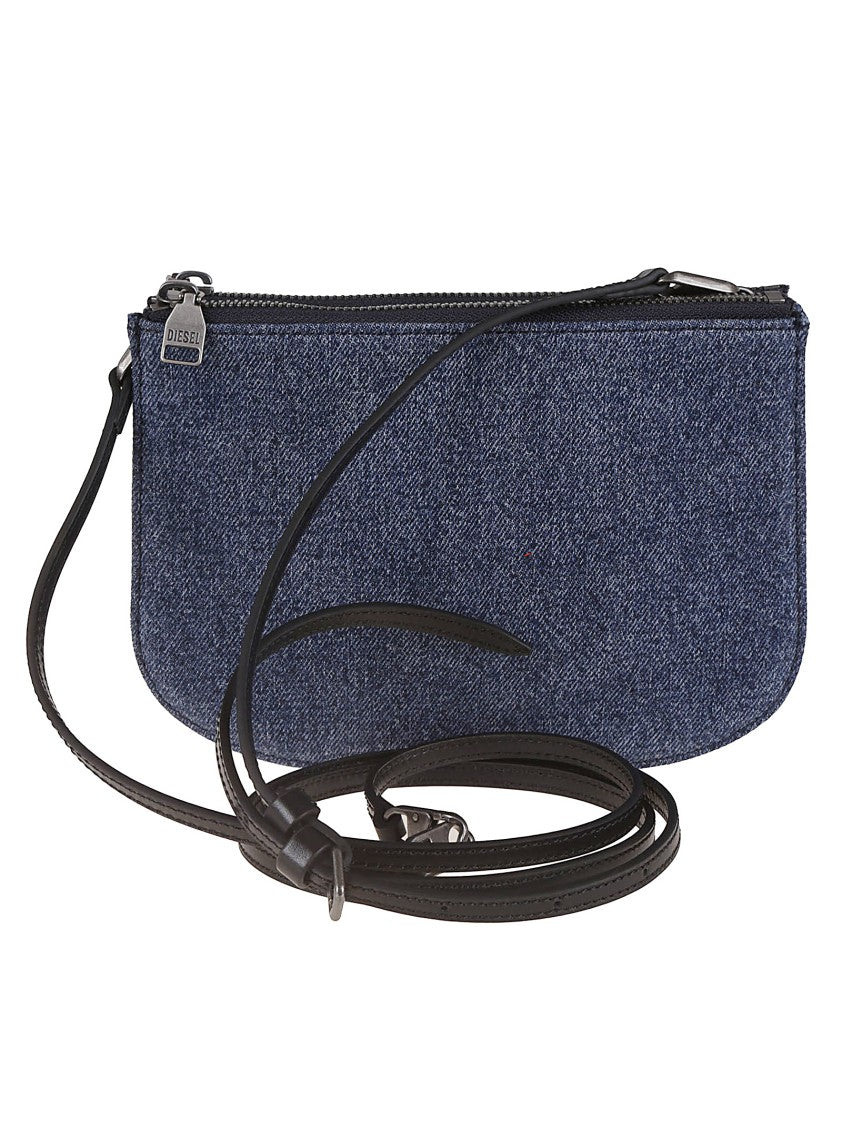 Diesel Light Blue Dual-Compartment Shoulder Bag