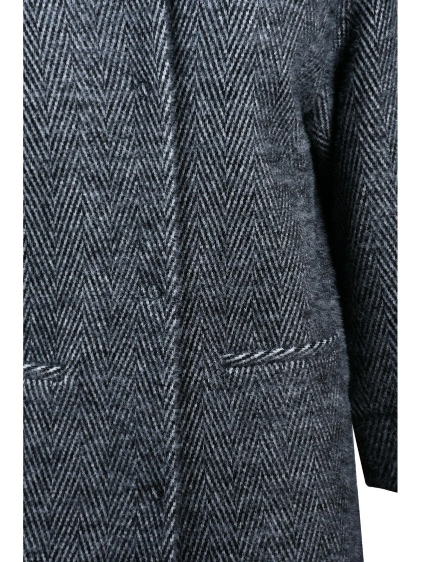 Oliver Horigamy Grey Virgin Wool-Blend Coat