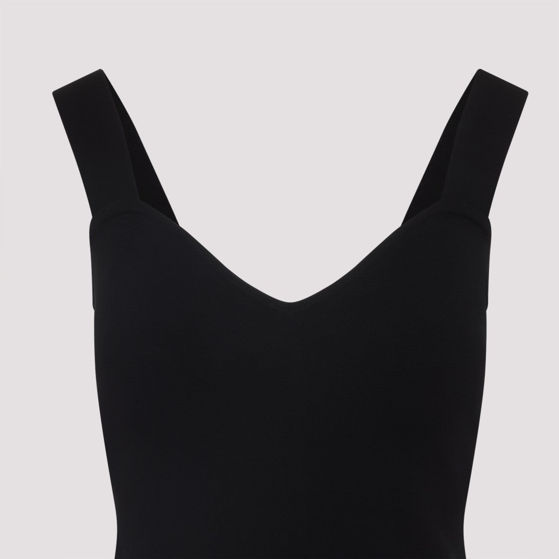 Max Mara Black Midi Dress With Flattering V-Neckline