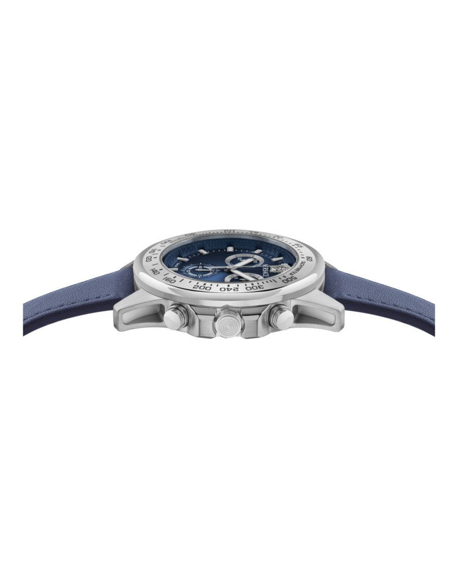 Versace Greca Action Chrono Leather Watch