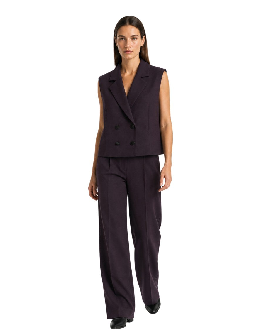 Nine In The Morning Ametista Liora Cropped Wool Vest
