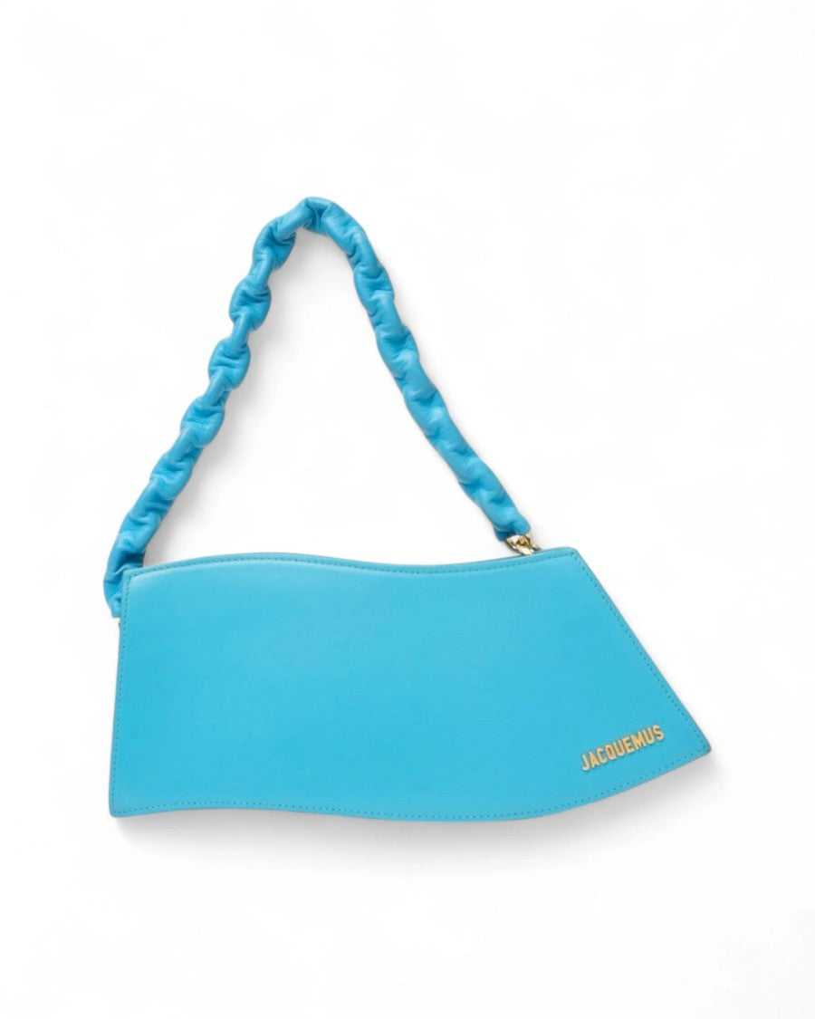 Jacquemus La Vague Pelle Azzurra Handbag