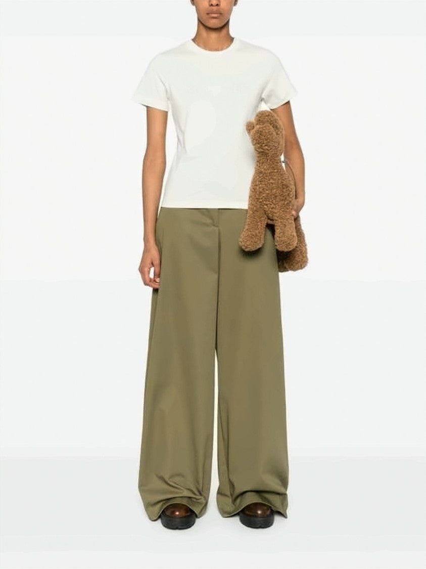 Moncler Cotton T-Shirt With Tonal Logo Embroidery