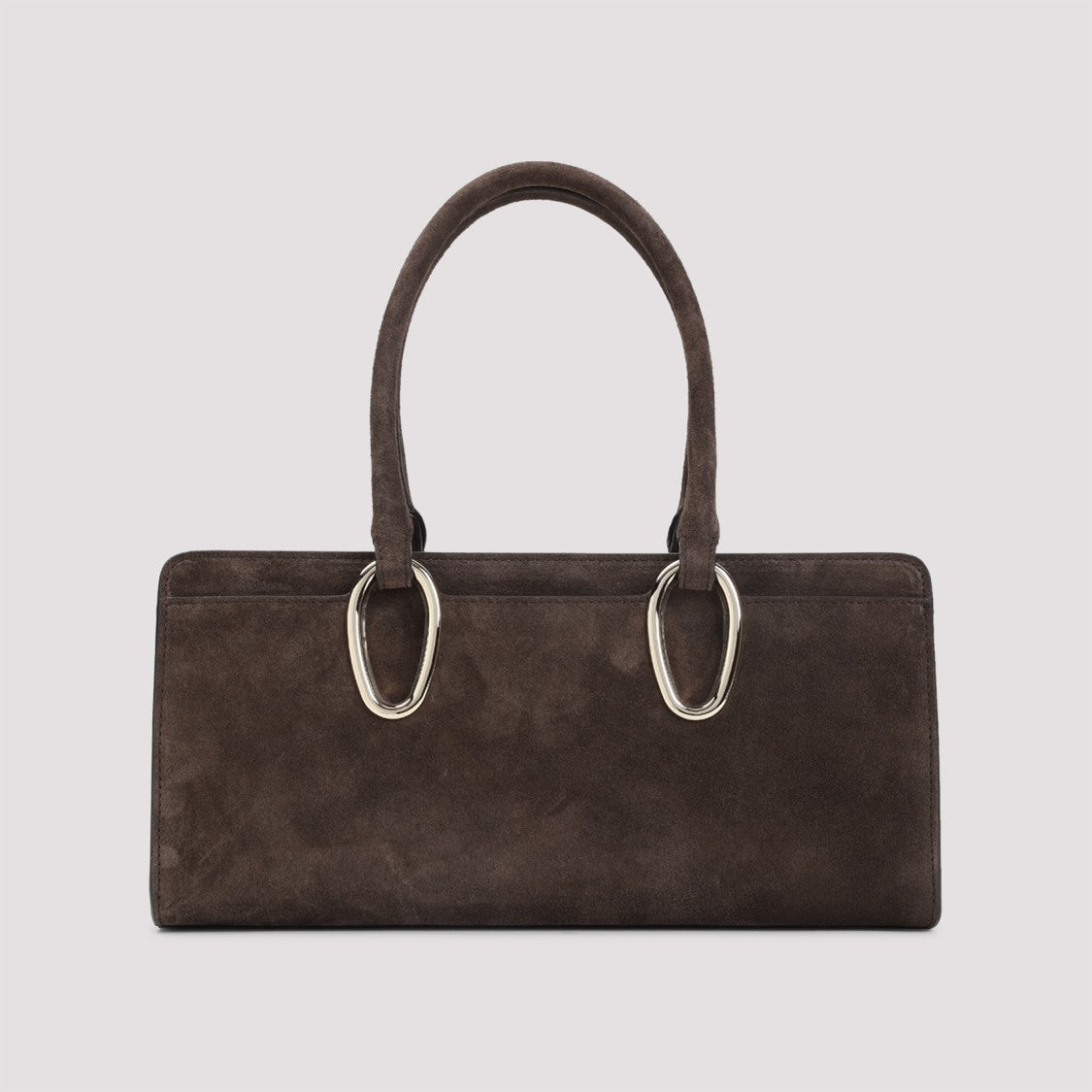 Giorgio Armani Brown Suede Calf Leather Shoulder Bag