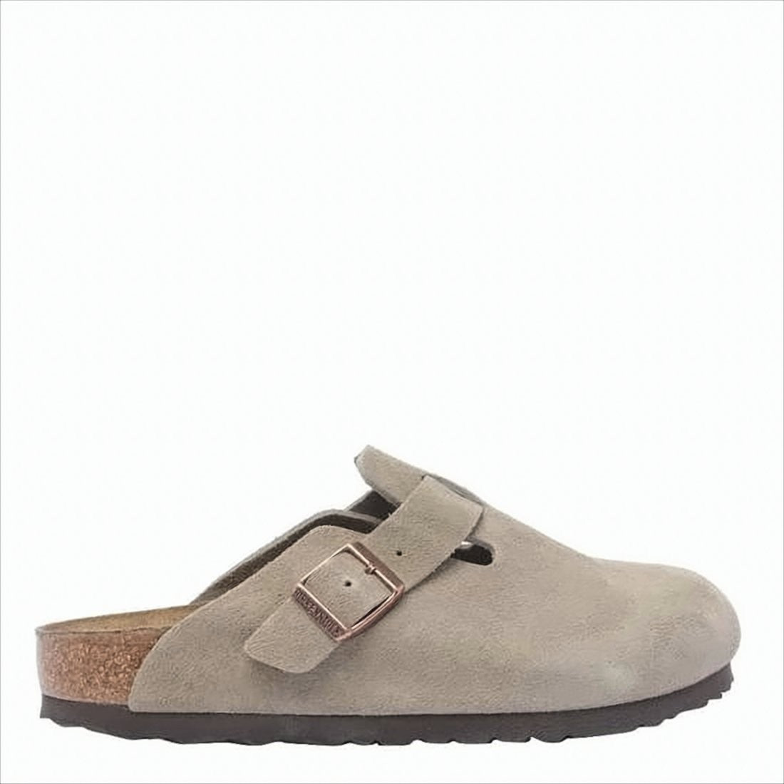 Birkenstock Suede Mule Slipper With Adjustable Metallic Buckle