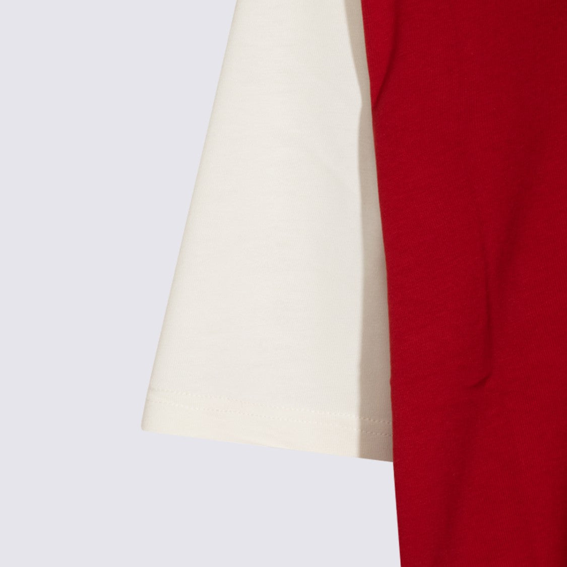 Ami Paris Bold Red Collegiate-Style T-Shirt With Textured Lettering