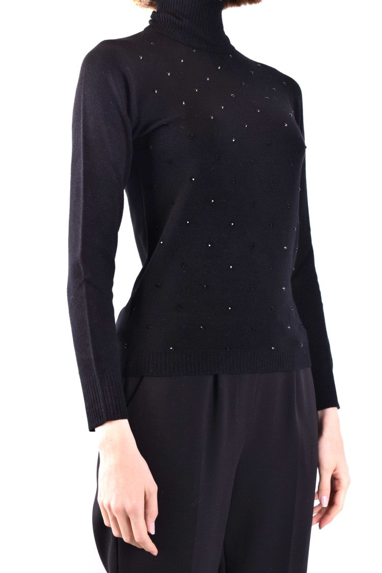 Ermanno Scervino Fitted Turtleneck Sweater With Subtle Embellishments