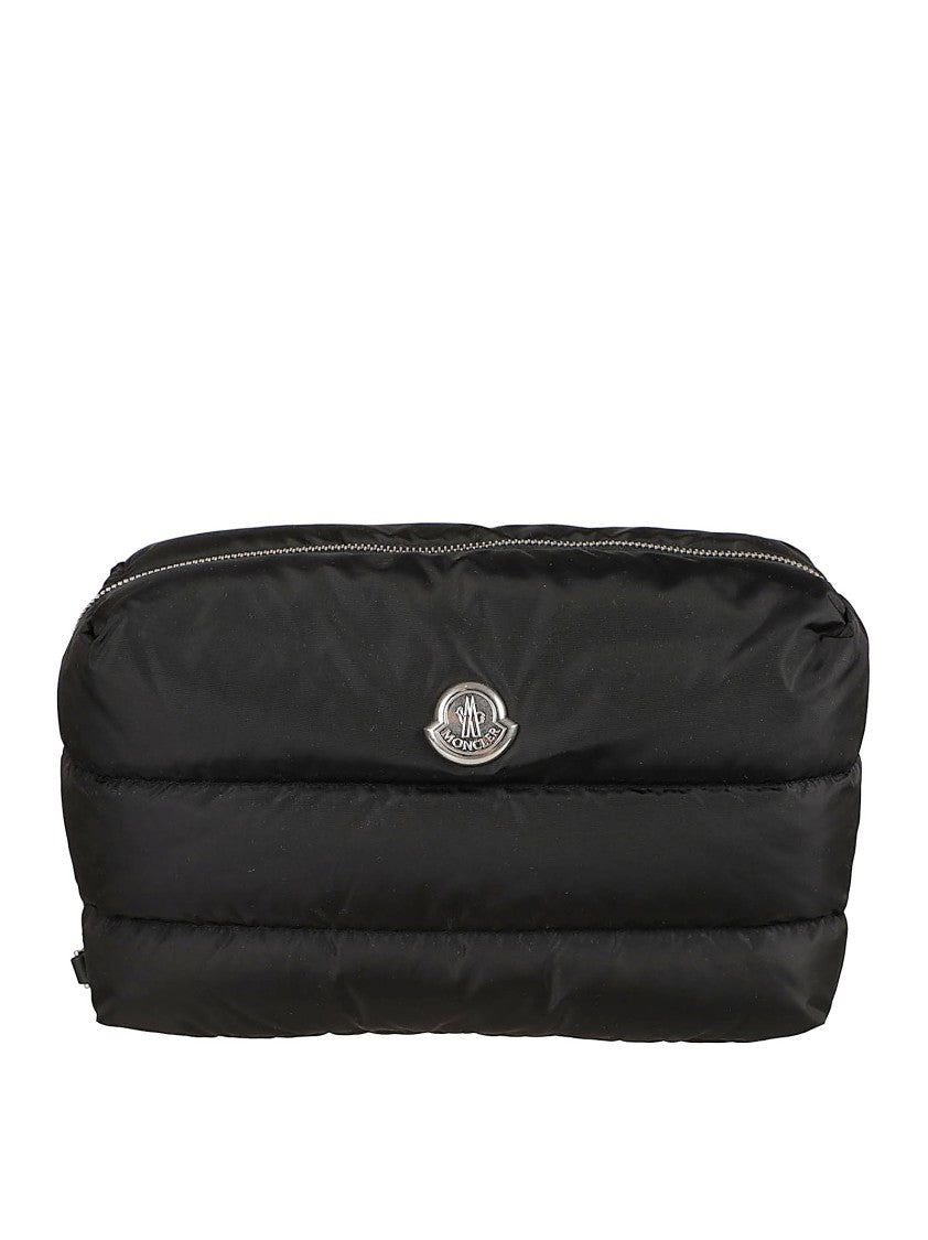 Moncler Padded Quilted Nylon Pouch With Zip Closure