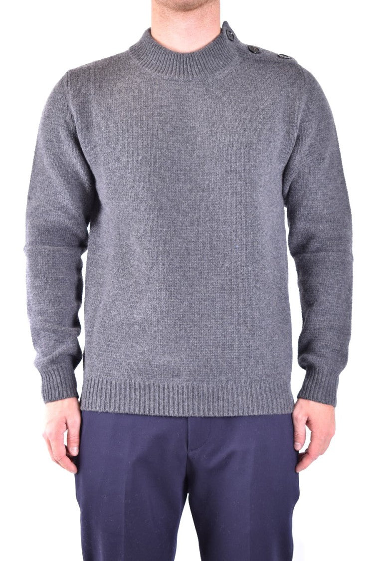 Dondup Textured Knitwear With Shoulder Button Detail