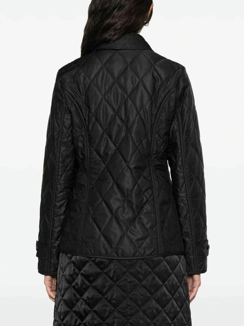Burberry Quilted Casual Jacket With Classic Collar And Adjustable Straps