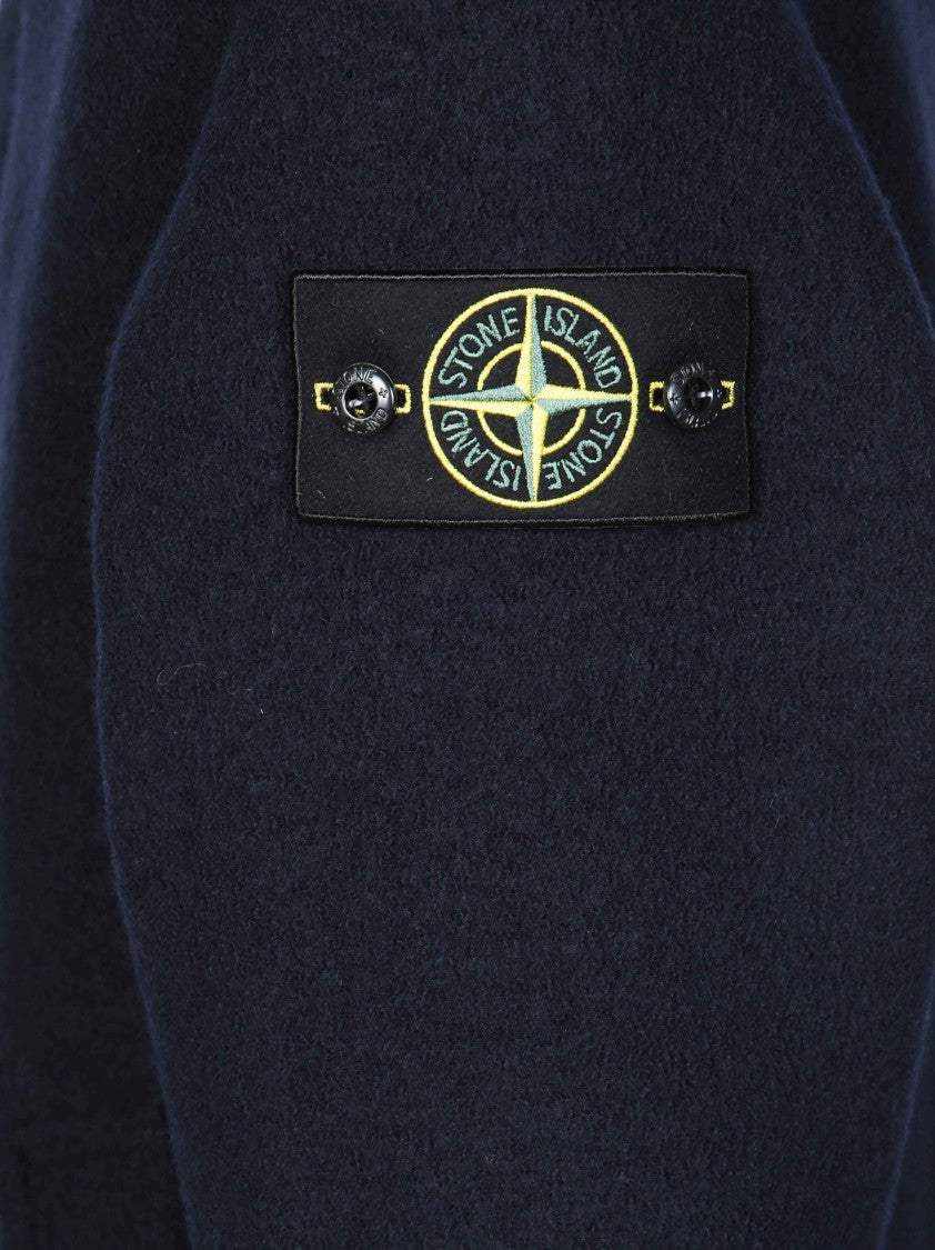 Stone Island Cropped Structured-Collar Cardigan