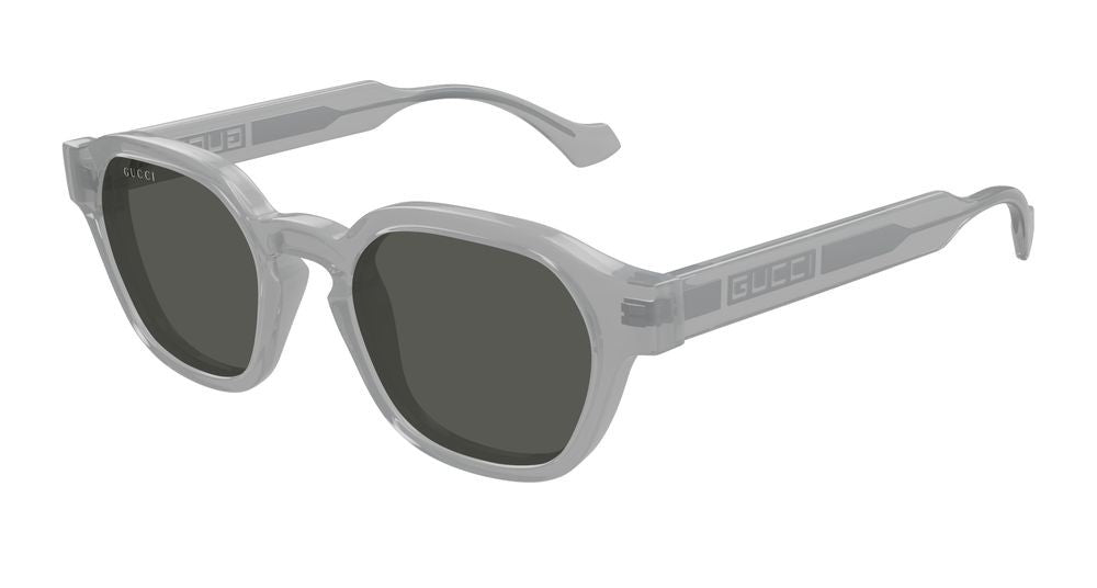 Gucci Grey Translucent Design Square Frame Sunglasses