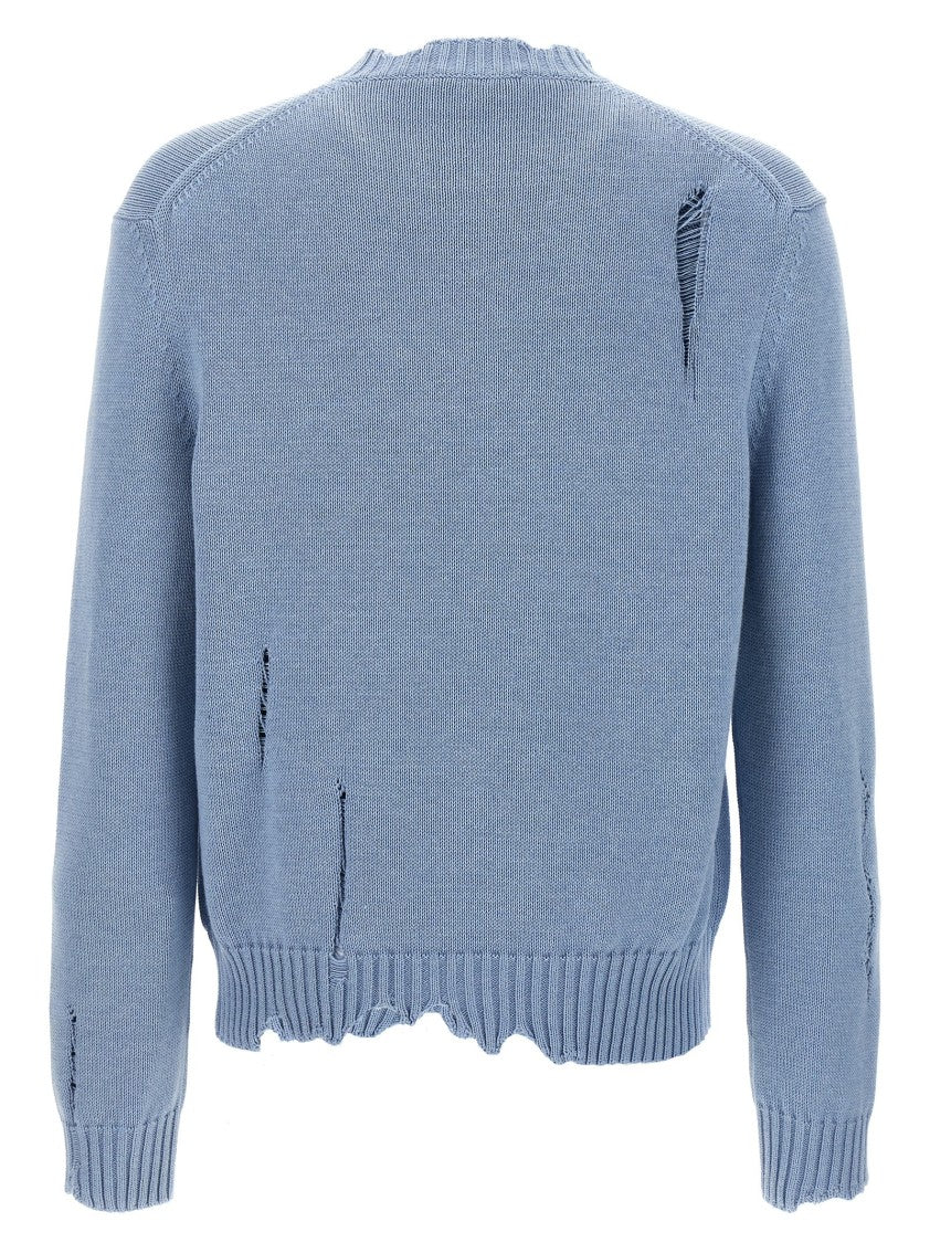 Mcqueen Used-Effect Cotton Sweater