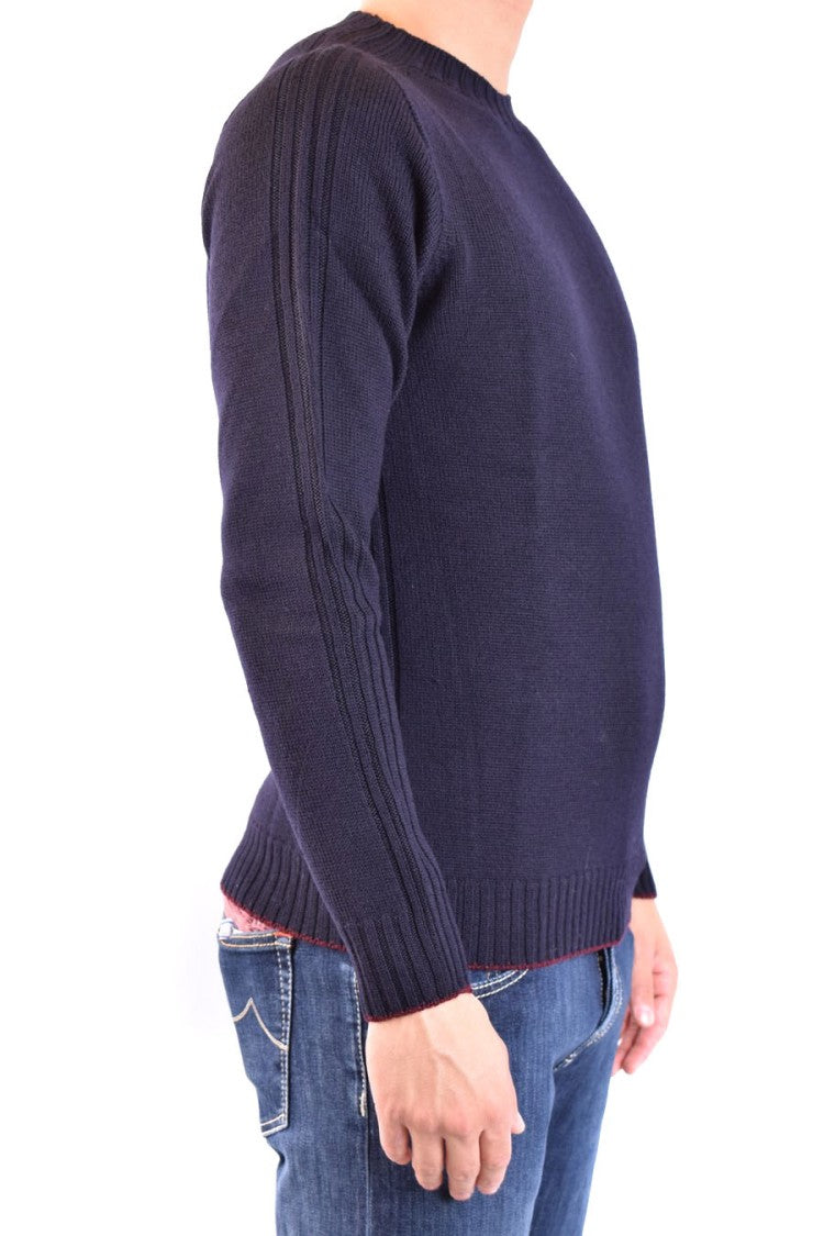 Dondup Multicolor Wool Sweater With Ribbed Detailing