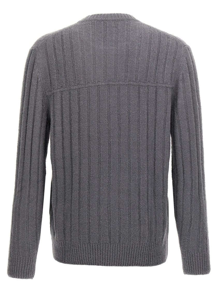 Brioni Ribbed Cashmere-Silk Crewneck Sweater