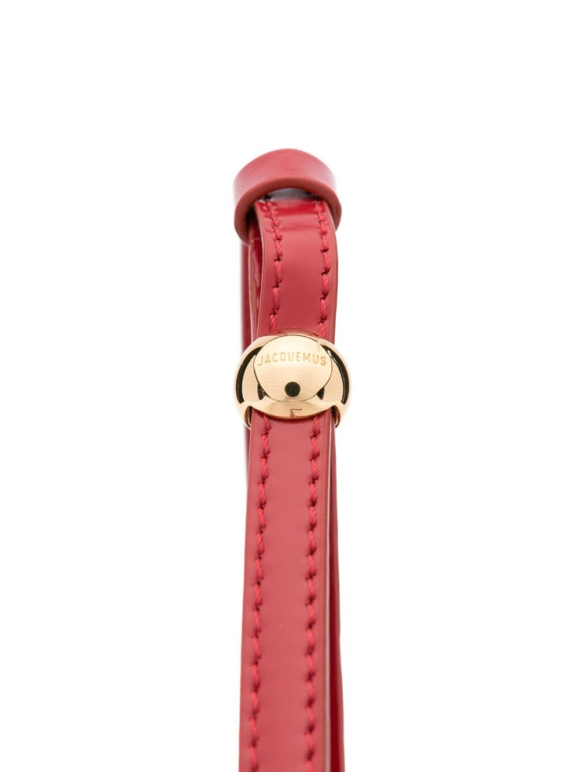 Jacquemus Red Small Calf Leather Adjustable Bag