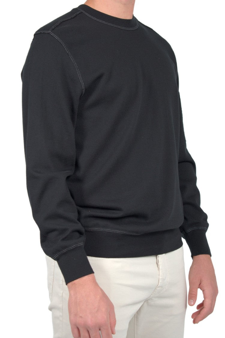 C.P. Company Charcoal Lens Detail Crew-Neck Cotton Sweatshirt