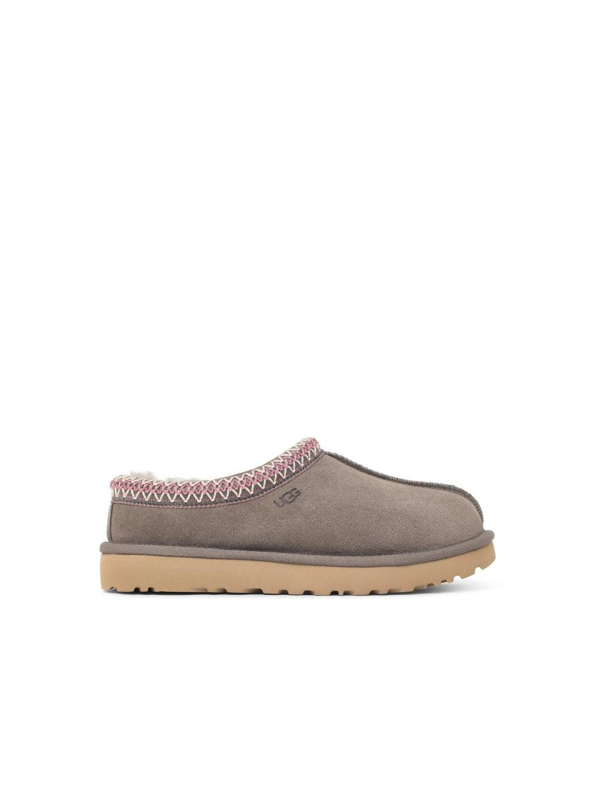 Ugg Stormy Gray Tasman Ii Embroidered Suede Loafers