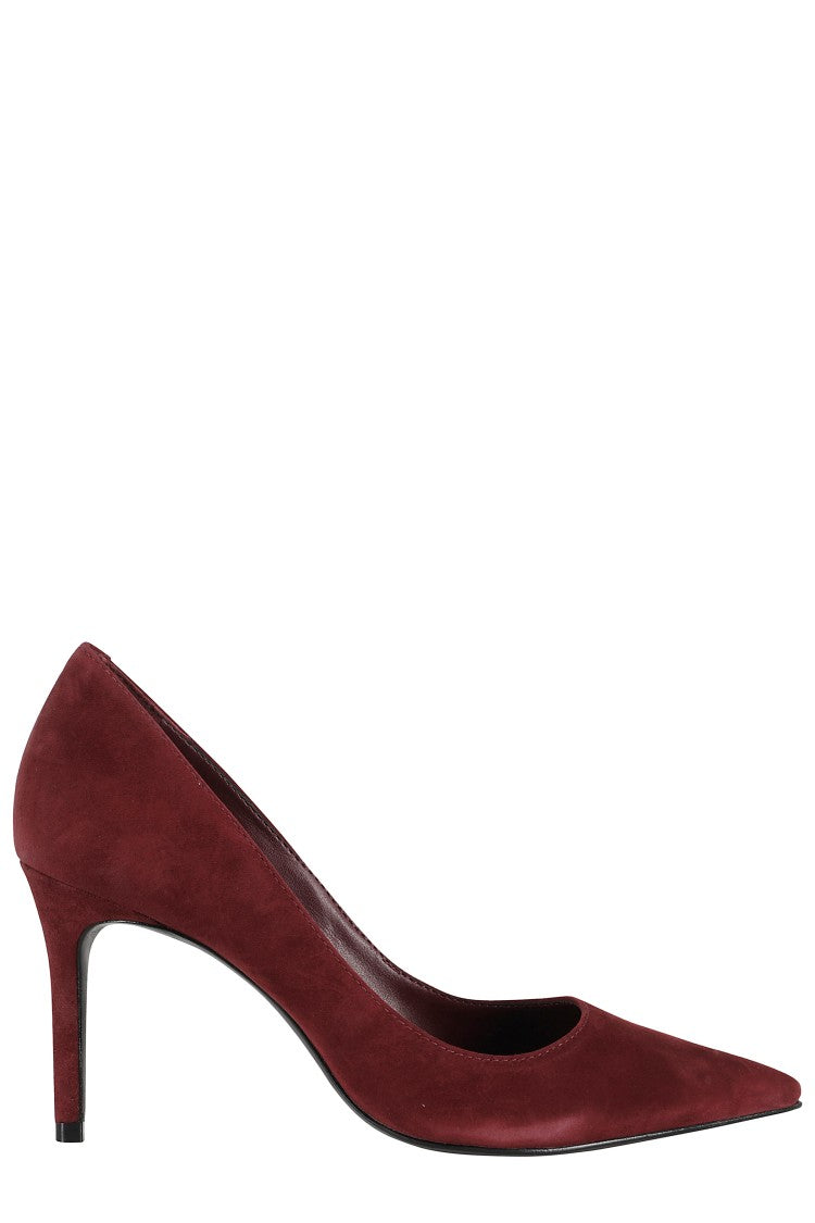 Schutz Burgundy Suede Pumps With Pointed Toe