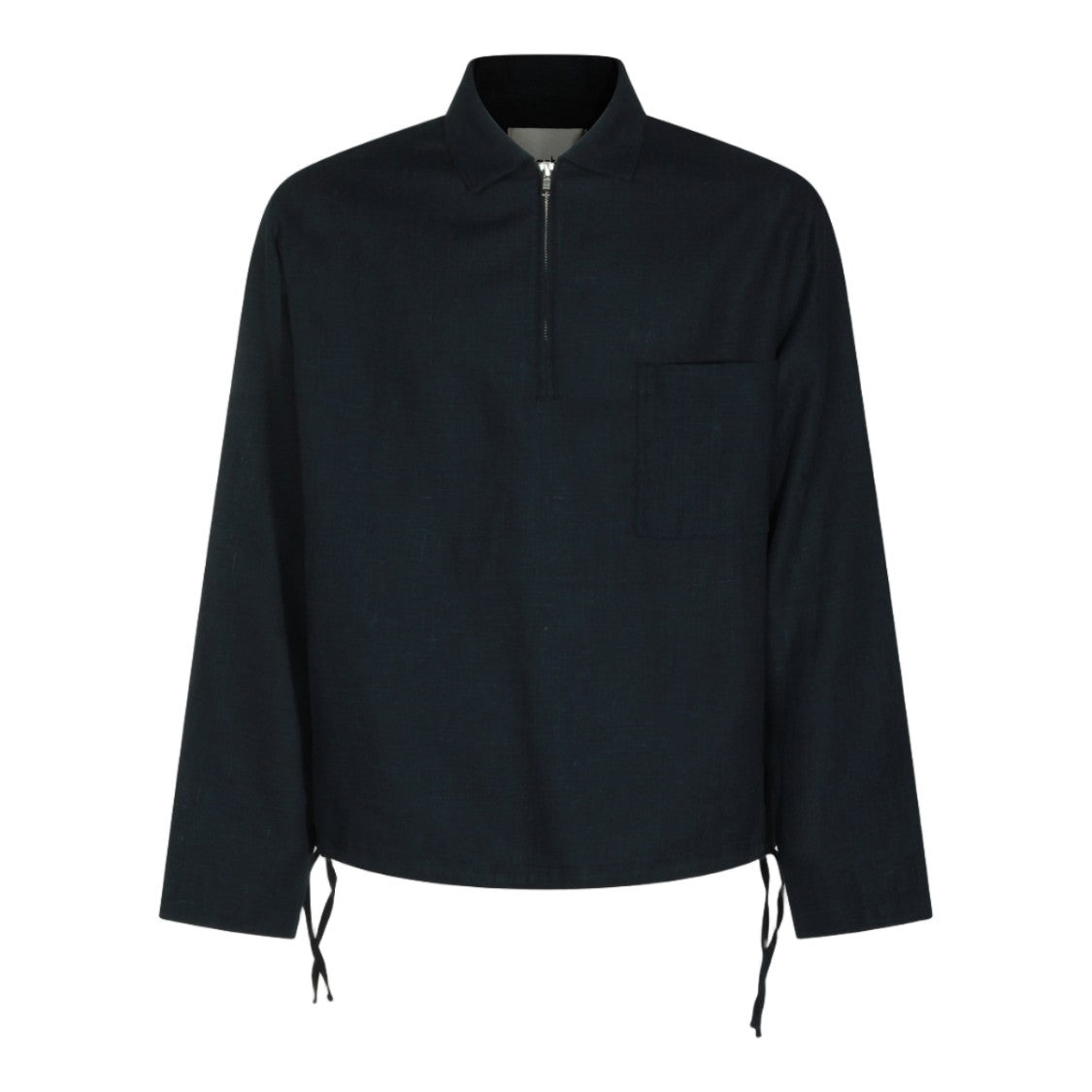 Arte Antwerp Half-Zip Minimalist Shirt With Adjustable Hem