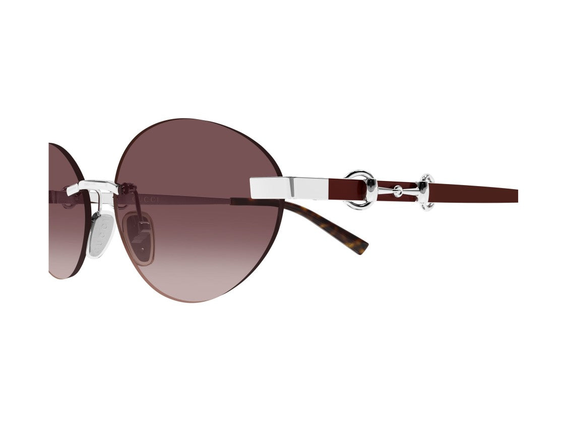 Gucci Gg2051s Silver Accent Rimless Gradient Square Sunglasses