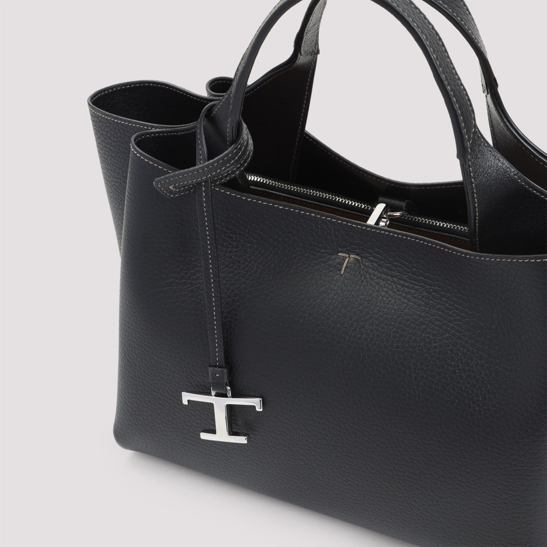 Tod's Mini Grained Leather Tote With Adjustable Strap