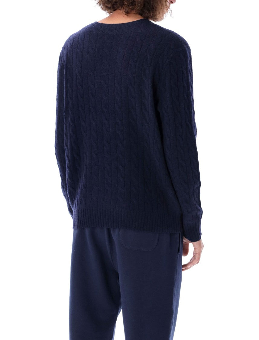 Polo Ralph Lauren Hunter Navy Braided Cable Knit Sweater