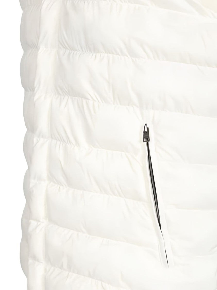 Herno Stand Collar White Quilted Jacket