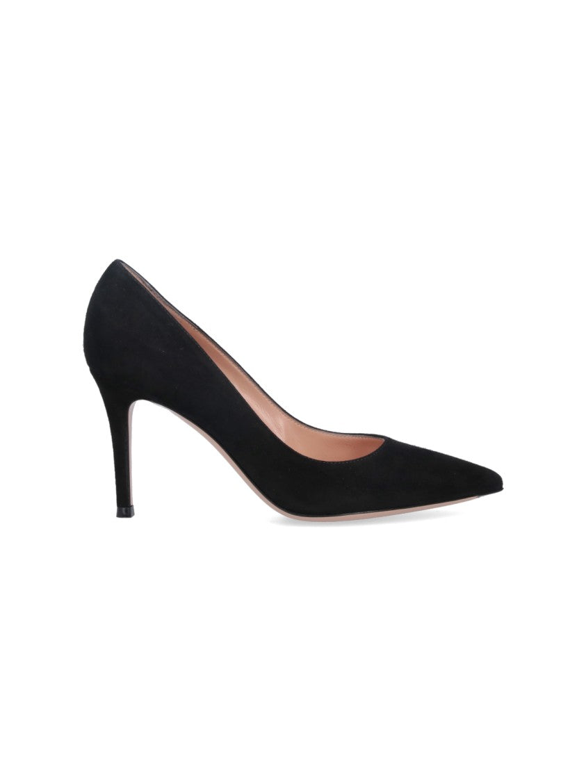 Gianvito Rossi Black Gianvito 85 Suede Pumps