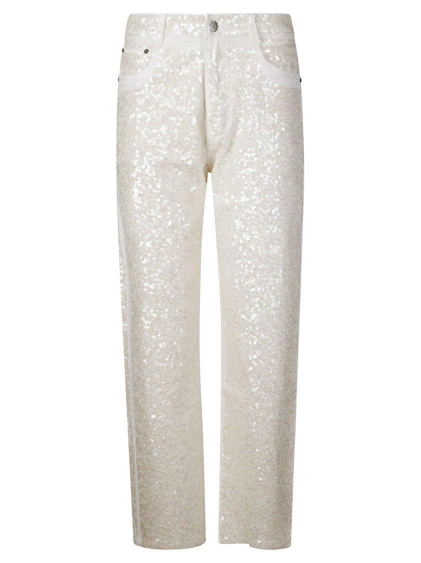 P.A.R.O.S.H. High-Waisted Sequin Jeans