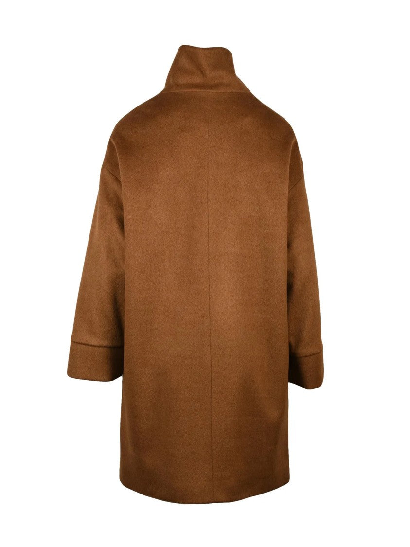 Oliver Horigamy Brown Virgin Wool-Blend Coat