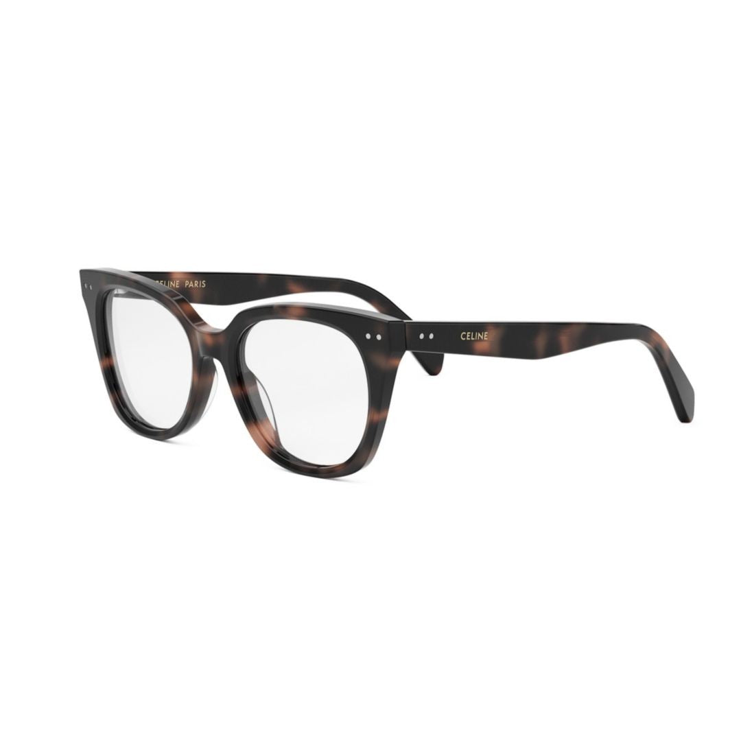 Celine Tortoiseshell Oversized Square Eyeglasses