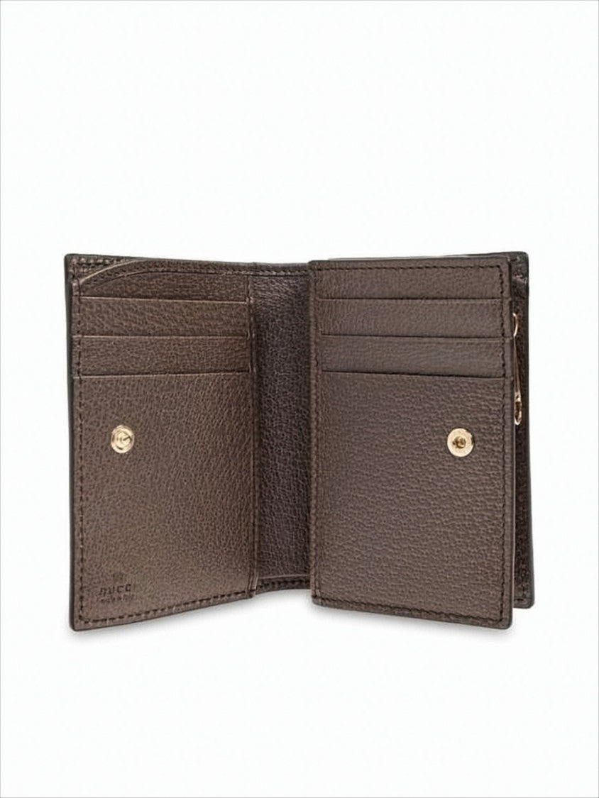 Gucci Canvas Bifold Wallet With Monogram Pattern