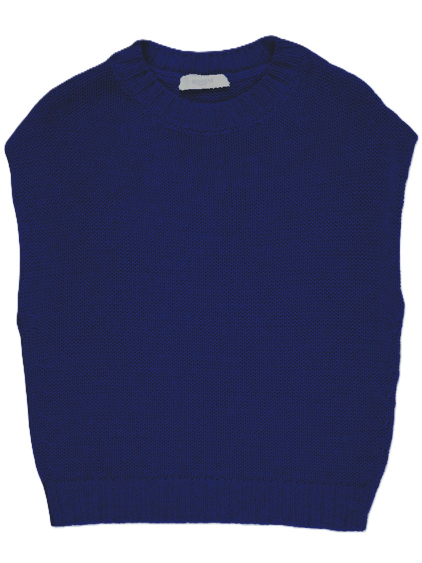 Zanone Boxy Fit Textured Knitted Sleeveless Top