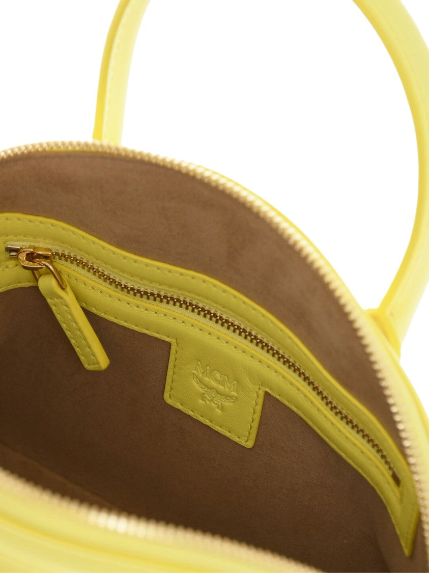 Mcm Anna Logo Plaque Tote Bag