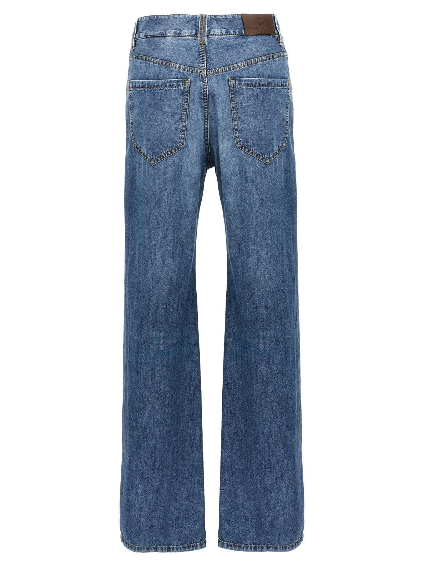 Brunello Cucinelli Delavé Cotton Denim Jeans