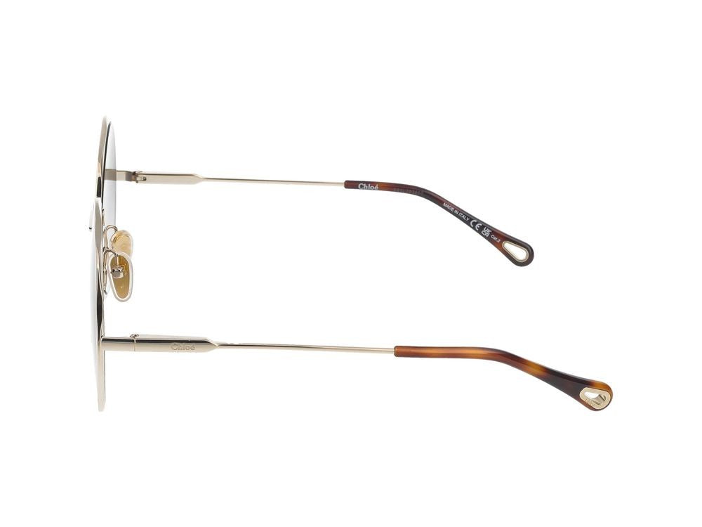 Chloé Sunglasses Ch0184s 001 Gold Gold Grey 59/21/140