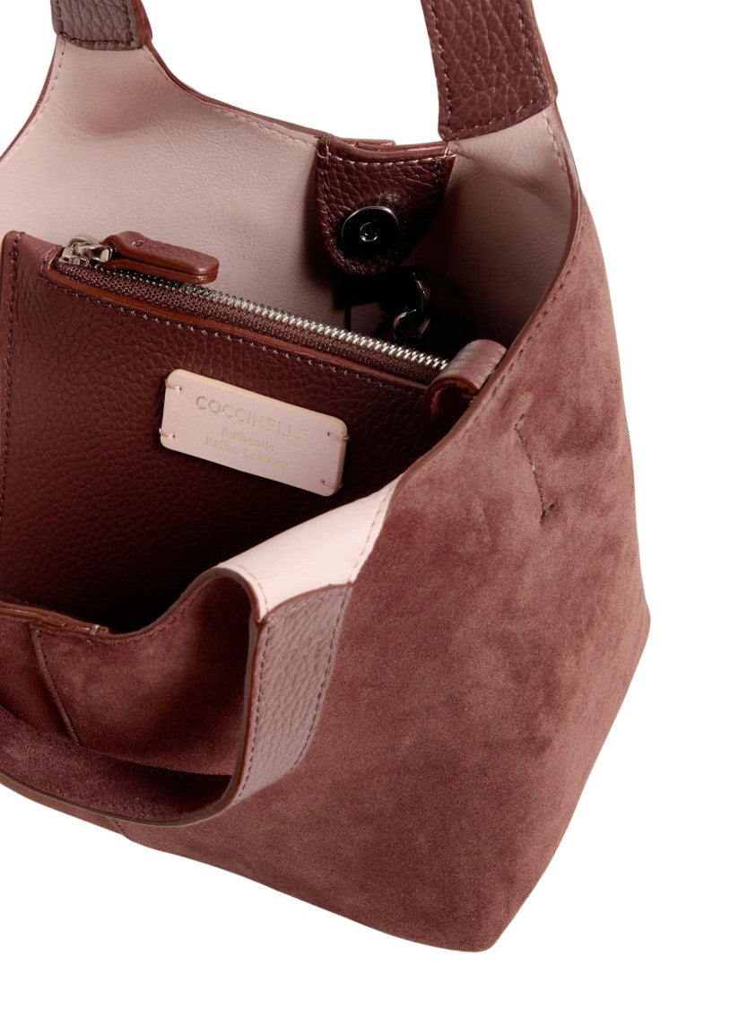 Coccinelle C-Easy Suede Burgundy Suede Handbag