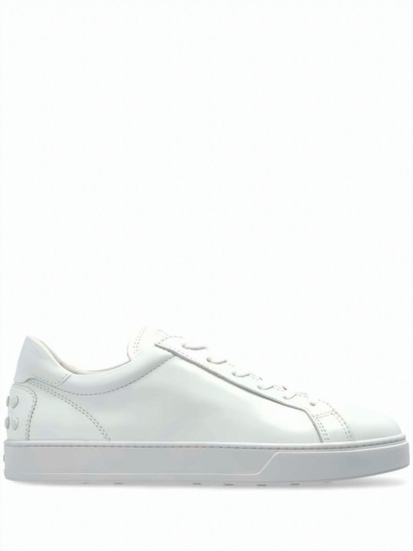 Tod's Calf Leather Sneakers With Lace-Up Design