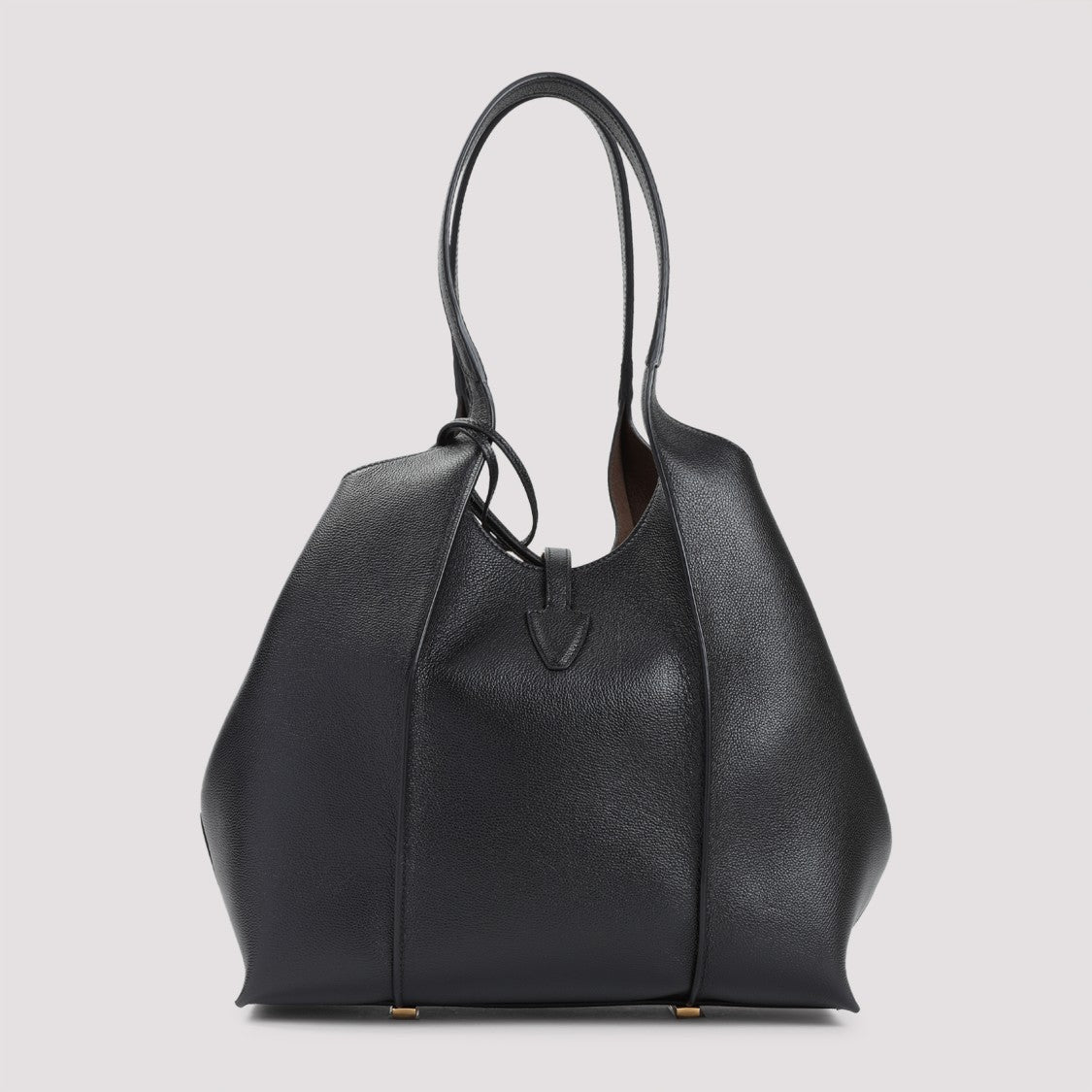 Tod's Black Grained Leather Shopper Bag