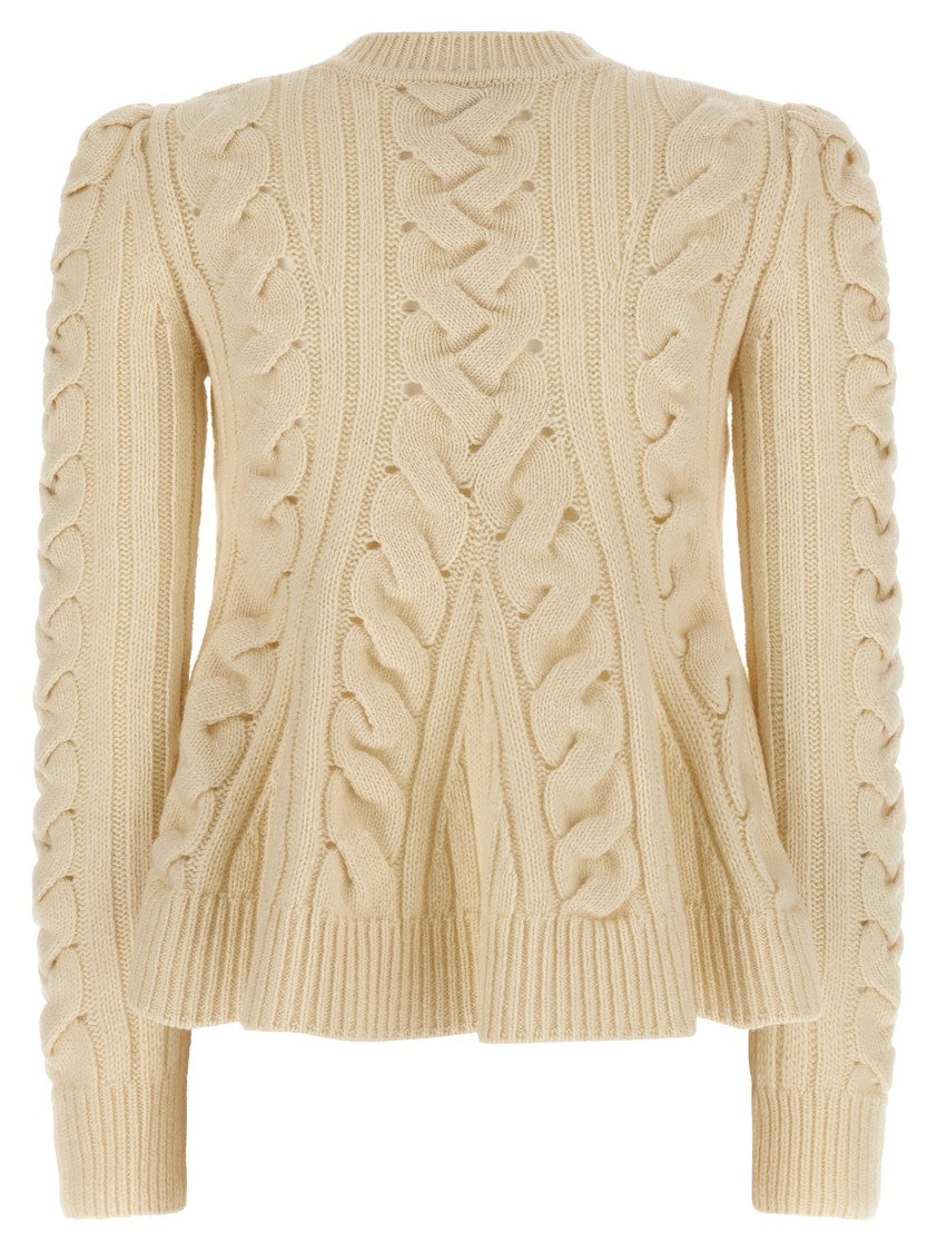 Mcqueen 'Peplum Cable' Sweater