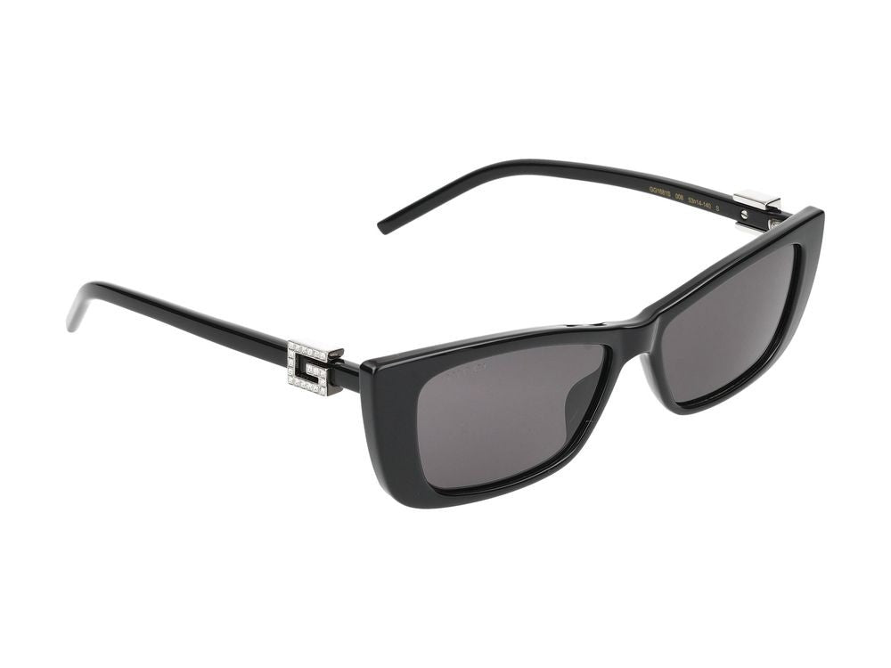 Gucci Black Metallic Logo Detail Oversized Square Sunglasses