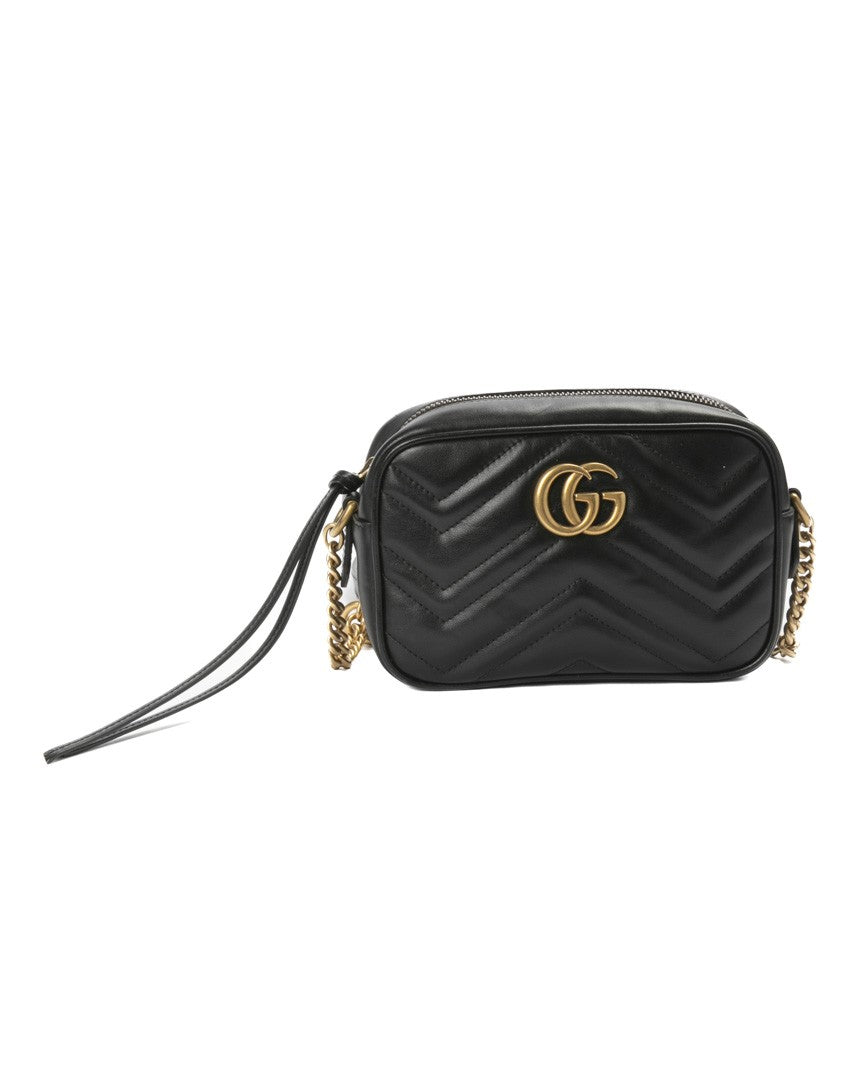 Gucci Black Marmont Quilted Leather Shoulder Bag