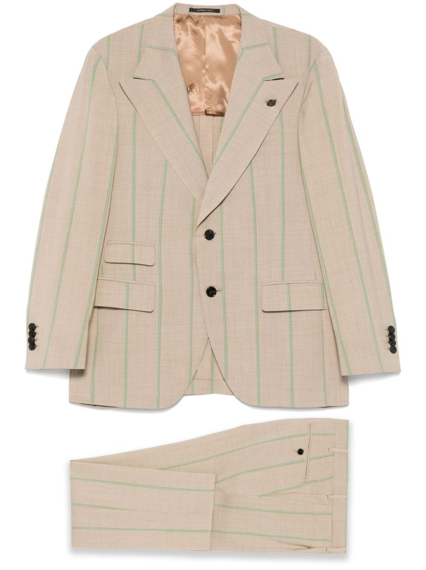 Gabriele Pasini Double-Breasted Striped Suit With Concealed Fastening