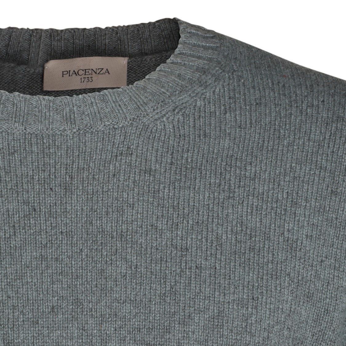 Piacenza Cashmere Fine Knit Ribbed Crewneck Sweater
