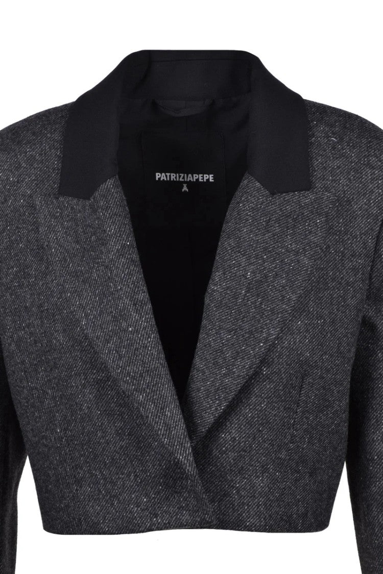 Patrizia Pepe Bolero Jacket - Grey